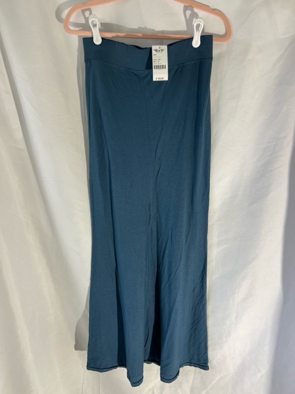 NWT Women’s HARD TAIL 100% Supima Cotton Blue* Fishtail Pocket Maxi Skirt